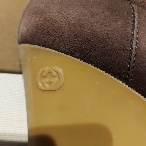 Gucci wedge high heel suede boots - Picture 5 of 6